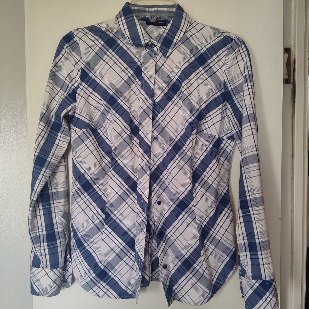 Button down New York & Company plaid shirt